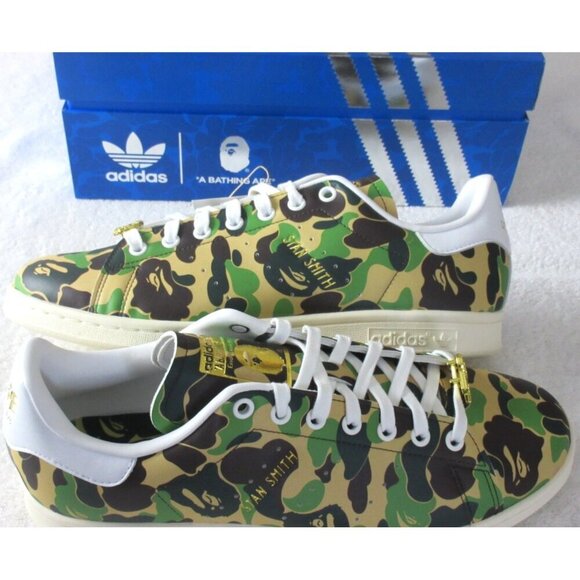 Adidas Bape x Stan Smith Men's 30th Anniversary Camo Shoes Size 10 NIB IG8949 - Picture 3 of 7